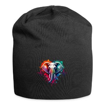 Cardio Sumatra Elephant ECG - Jersey Beanie - black - Front