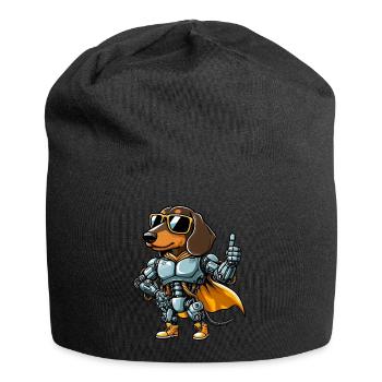 Teckel Robot Cyborg Sci-Fi Chien Mech Design - Bonnet en jersey - noir - Devant