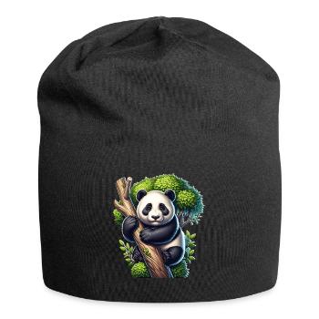 Panda - Jersey-Beanie - Schwarz - Vorne