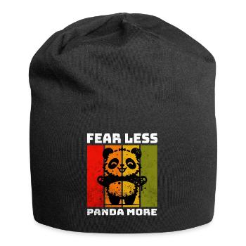 Giant Panda Panda Bear - Jersey Beanie - black - Front