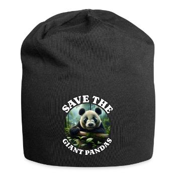 Panda Bear Panda - Jersey Beanie - black - Front