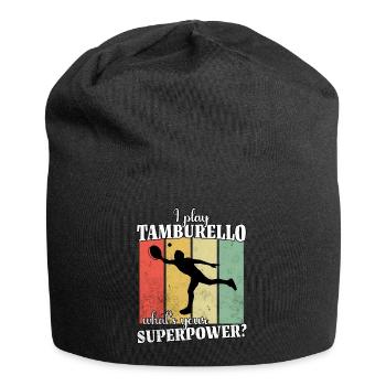 Drôle de dicton Tamburello - Bonnet en jersey - noir - Devant