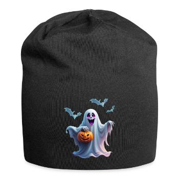 Das charmante Halloween-Design vermittelt. - Jersey-Beanie - Schwarz - Vorne