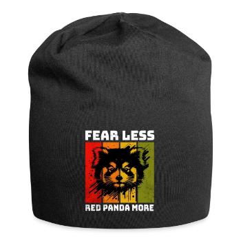 Roter Panda - Jersey-Beanie - Schwarz - Vorne
