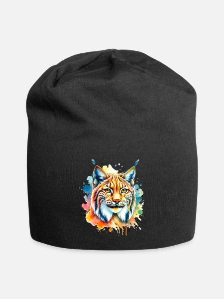 Iberischer Luchs - Jersey-Beanie - Schwarz