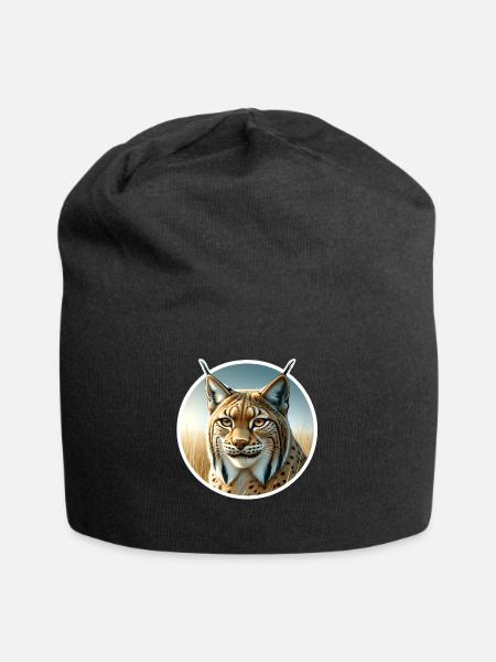 Iberischer Luchs - Jersey-Beanie - Schwarz