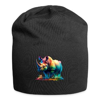 Rhino Nashorn - Jersey-Beanie - Schwarz - Vorne