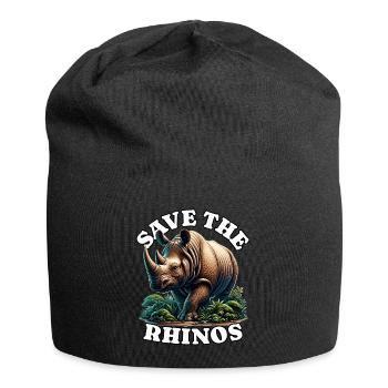 Rhino Nashorn - Jersey-Beanie - Schwarz - Vorne