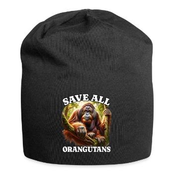 Orang-outan - Bonnet en jersey - noir - Devant