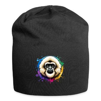 Gibon à crête - Bonnet en jersey - noir - Devant