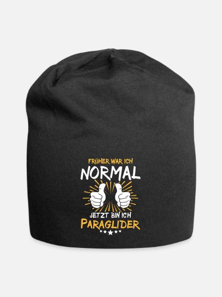 Paraglider Spruch - Jersey-Beanie - Schwarz