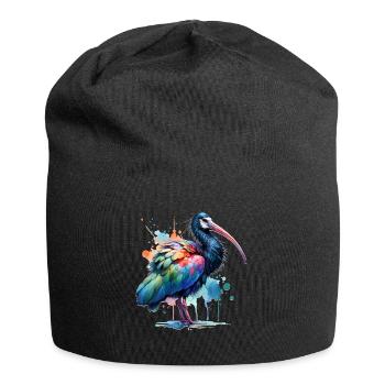 Northern Bald Ibis - Jersey Beanie - black - Front