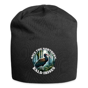 Northern Bald Ibis - Jersey Beanie - black - Front