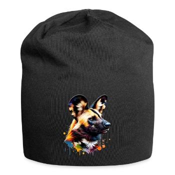 Chien sauvage d’Afrique - Bonnet en jersey - noir - Devant