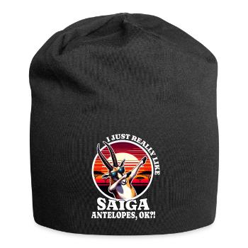 Ich Liebe Saiga Antilope Spruch - Jersey-Beanie - Schwarz - Vorne