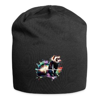 Iltis Schwarzfussiltis ECG - Jersey Beanie - black - Front