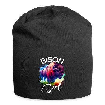 Bison Fille Buffle - Bonnet en jersey - noir - Devant
