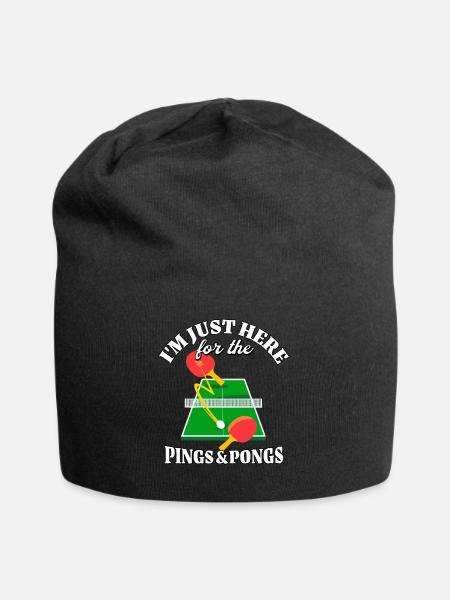 Ping Pong - Jersey-Beanie - Schwarz