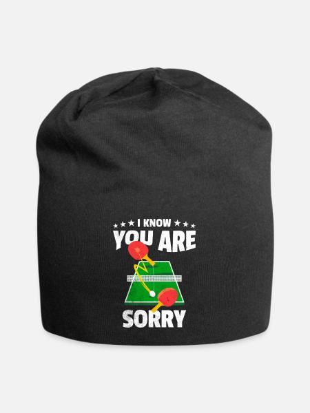 Ping Pong Legende - Jersey-Beanie - Schwarz