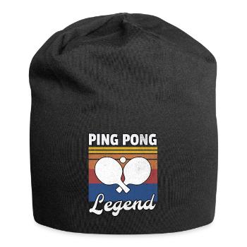 Légende du Ping Pong Hommes - Bonnet en jersey - noir - Devant