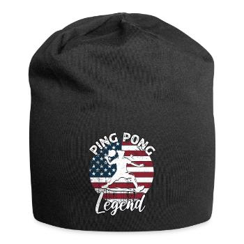 Ping Pong Tischtennis - Jersey-Beanie - Schwarz - Vorne