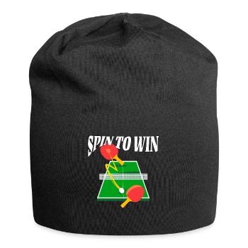 Ping Pong Tischtennis - Jersey-Beanie - Schwarz - Vorne