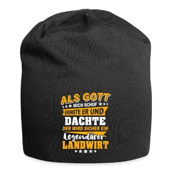 Landwirt Sprüche - Jersey-Beanie - Schwarz - Vorne