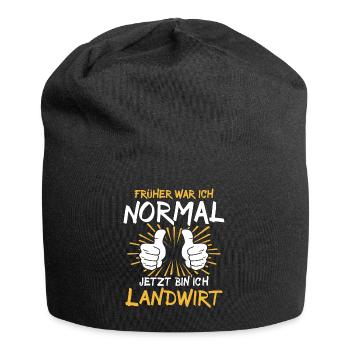 Landwirt Spruch - Jersey-Beanie - Schwarz - Vorne