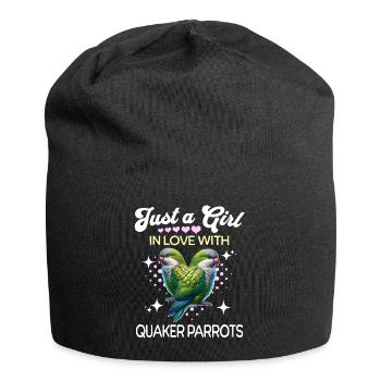 Moine Perruche Fille Quaker Perroquet - Bonnet en jersey - noir - Devant