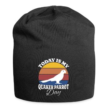 Monk parakeet Quaker Parrot - Jersey Beanie - black - Front
