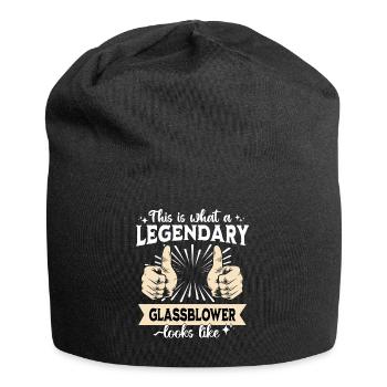 Souffleur de verre légendaire - Bonnet en jersey - noir - Devant