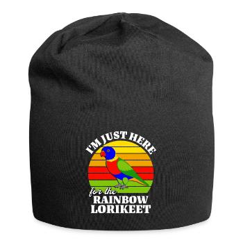 Funny rainbow lorikeet sayings - Jersey Beanie - black - Front