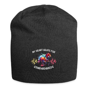 Traber Herzlinie Pferd - Jersey-Beanie - Anthrazit - Vorne