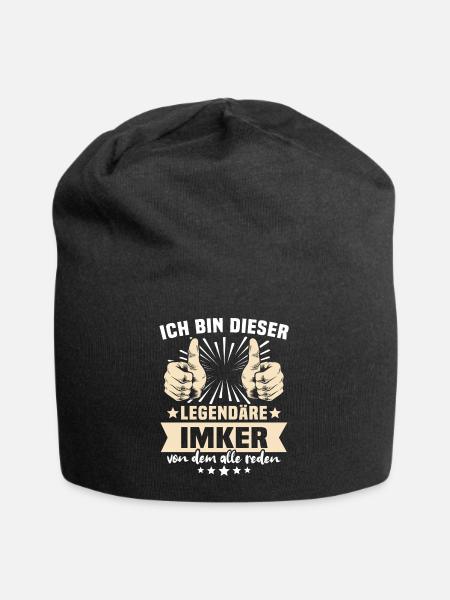 Imker Sprüche - Jersey-Beanie - Schwarz