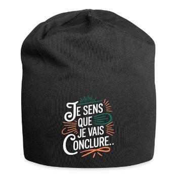 Je sens que je vais conclure - Bonnet en jersey - noir - Devant