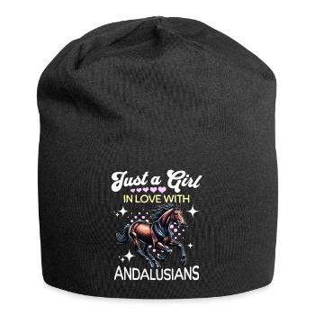 Andalusier Mädchen Andalusian - Jersey-Beanie - Schwarz - Vorne