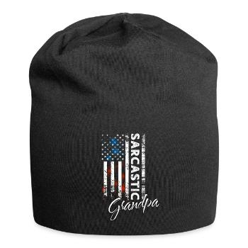 Sarkastischer Opa - Jersey-Beanie - Schwarz - Vorne