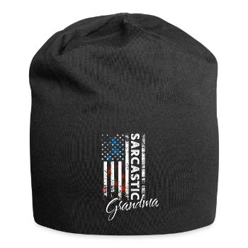 Sarkastischer Oma - Jersey-Beanie - Schwarz - Vorne