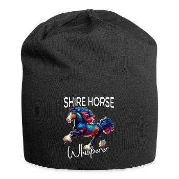 Cheval de la Comté, Cheval chuchoteur - Bonnet en jersey - noir - Devant