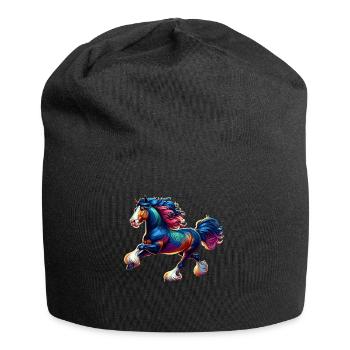 Shire Horse Pferd - Jersey Beanie - black - Front