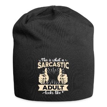 Sarcastique Sarcastique pour adultes - Bonnet en jersey - noir - Devant