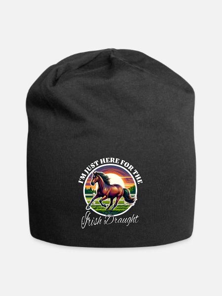 Funny Irish Draft Horse Sayings - Jersey Beanie - black