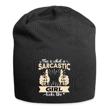 Sarcastique Fille Sarcastique - Bonnet en jersey - noir - Devant