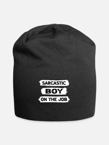 Sarkasmus Junge - Jersey-Beanie - Schwarz