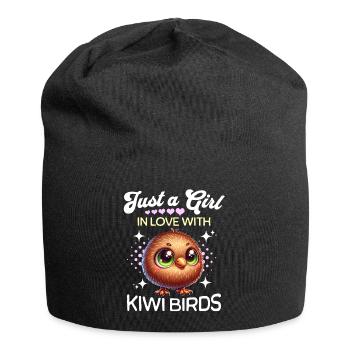 Kiwi oiseau fille Kiwi oiseau - Bonnet en jersey - noir - Devant