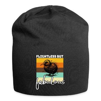 Dictons drôles d’oiseau kiwi - Bonnet en jersey - noir - Devant