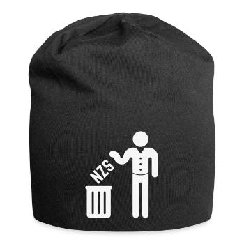 NZS in die Mülltonne / den Müll! (Gegen Rechts, W) - Jersey-Beanie - Schwarz - Vorne