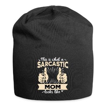 Sarcastique : Maman Sarcasme - Bonnet en jersey - noir - Devant