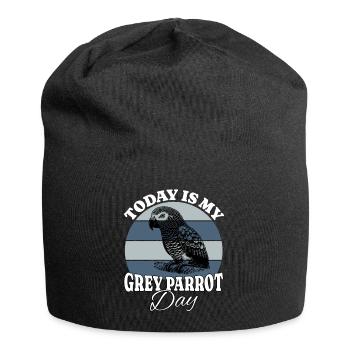 African grey parrot Grey Parrot - Jersey Beanie - black - Front
