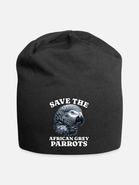 Graupapagei Save Grey Parrot - Jersey-Beanie - Schwarz